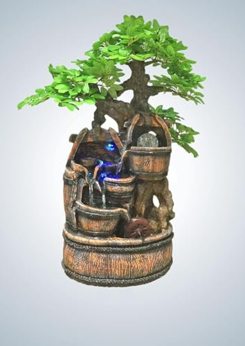 Feng Shui - Zimmerbrunnen mit LED Beleuchtung 005 und Glaskugel