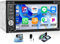 OiLiehu Double Din Car Stereo with CD/DVD Player mit CarPlay Android Auto, 6,2'' Touchscreen Bildschirm mit Mirror Link/Bluetooth/EQ/Subwoofer/AUX-IN/SWC/FM & AM Radio/USB + Rückfahrkamera
