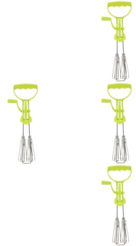 SOIMISS 4 Piezas Batidor De De Acero Inoxidable Batidora De Mano Manual Mezclador Procesador Licuadoras Para Horno Batidor Utilitario Clásico Cocedor De Green El Plastico
