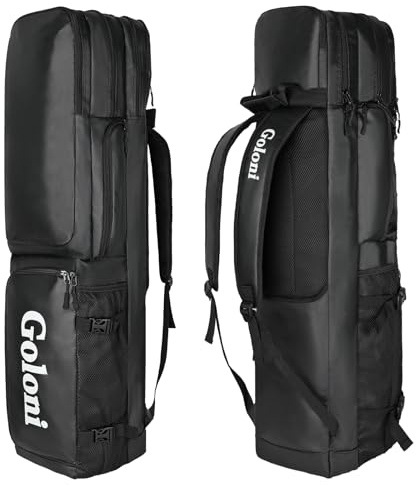 Goloni Feldhockey-Tasche mit 4 Schlägern, Rucksack mit unabhängiger Schuhtasche und mehreren Taschen, passend für alle Feldhockey-Ausrüstung