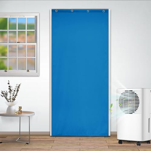 Isolierter wasserdichter Thermovorhang für Haustür Kälteschutz Beige 70 x 200 cm