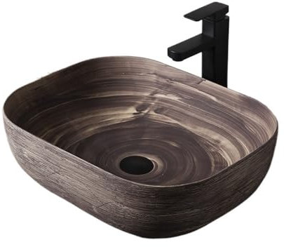 Lavabo da Appoggio Lavandino da appoggio for esterno, balcone, interno, bagno, lavabo, domestico, quadrato, senza accessori Lavabo Bagno