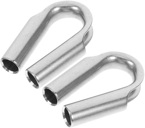 Cabilock 2piezas Anillo De Acero Inoxidable Guardacabos Para Cuerda Herramienta De Engarce De Cables De Acero Anillo De Protección Para Aparejo De Guardacabos