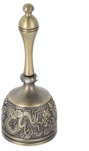 EPIGEIST Tischglocke aus Messing Handglocke im Europäischen Stil mit Drachen Design für Hochzeiten Restaurant Service Mediation Feiern und Seniorenbetreuung