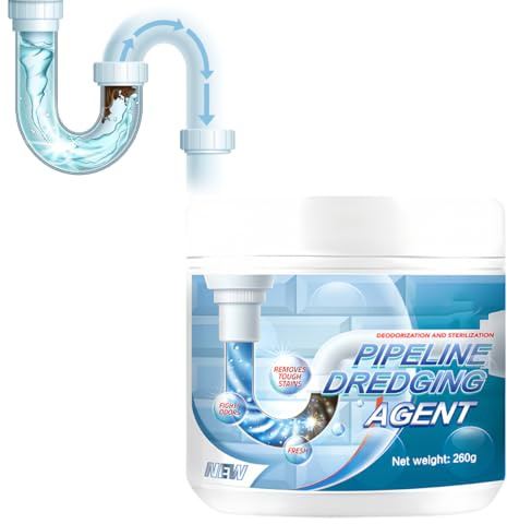 Leistungsstarker Abflussreiniger, 2026 Neu Rohrreiniger Extrem Stark, Powerful Pipe Dredging Agent Mit Aktivschaum Abfluss Clog Entferner Rohrausdredge-Deodorant für Küche Badezimmer WC Dusche (1)