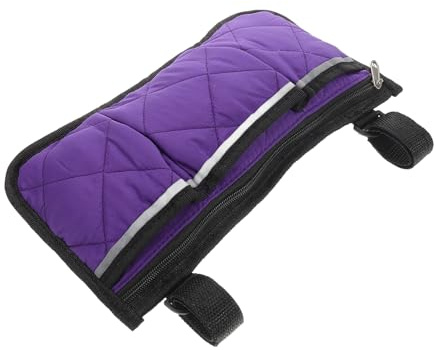 ANDRESLAD Rollstuhl Seitentasche Armlehnentasche Aufbewahrungstasche Leichte Polyester Tasche Mit 2 Befestigungsgurten Für Rollstuhl Und Gehwagen Praktische Organizer Seitentasche Mit Blumenmuster