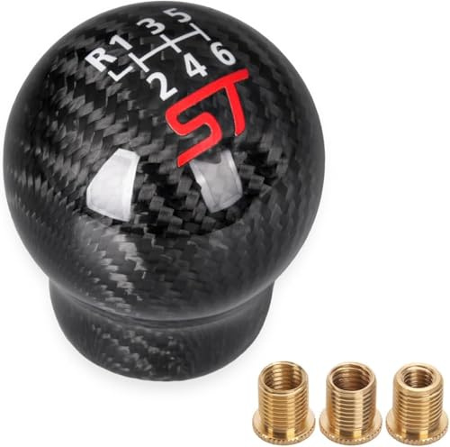 Pizgear Carbon Fiber 6 Speed Manual Gear Shift Knob Fit for Ford Focus Fiesta MK7 MK8 ST Car Accessories Shift Knob