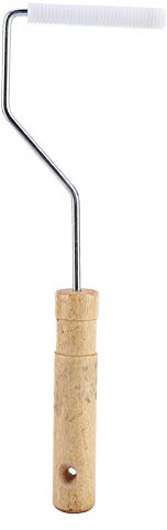 XinrZythrop Rodillo de laminación de Burbujas de Fibra de Vidrio de aleación de Aluminio de 12 x 75 mm, Rodillo de laminación de Fibra de Vidrio para nivelación y desgasificación de Resina, he