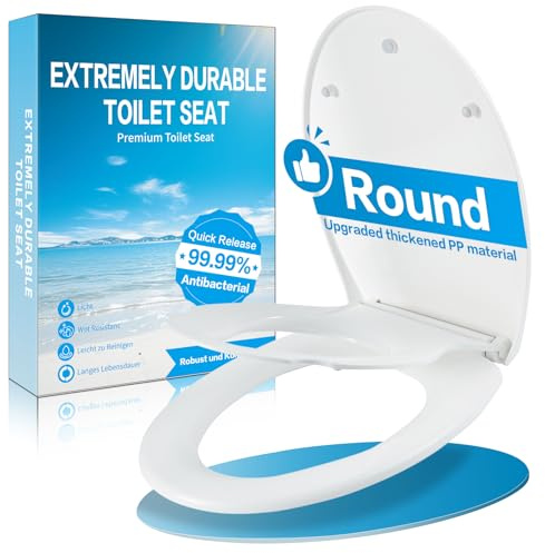 Toilettenbrille mit Kindersitz & Soft-Close – Klodeckel mit herausnehmbarem Kindereinsatz, Quick-Release & Antibakteriell – Robuster Toilettendeckel für Standard-WCs, inkl. Montageschablone