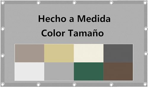 Pantalla Privacidad Balcón Impermeable Rectangular Personalización Ocultacion Balcon Protección Viento Poliéster y Los Rayos UV con Ojales y Cuerda para Exterior Terraza Jardín