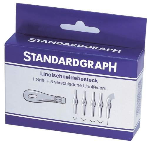 Standardgraph Linolbesteck 1 Linolgriff + 5 Federn 560025