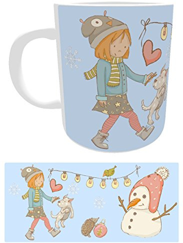 Kinder-Tasse Winter Wonderland Schneemann Kakaotasse Kindergartentasse Teetasse Geschenk Kinder Nikolaustasse