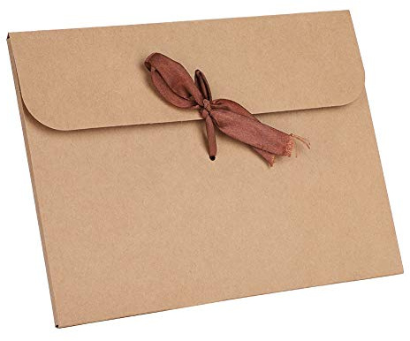 10 buste quadrate Vintage Compleanno Carta, con nastro, per biglietti di auguri o di ringraziamento, per Natale, anniversari, matrimoni, compleanni, festa della mamma o del papà