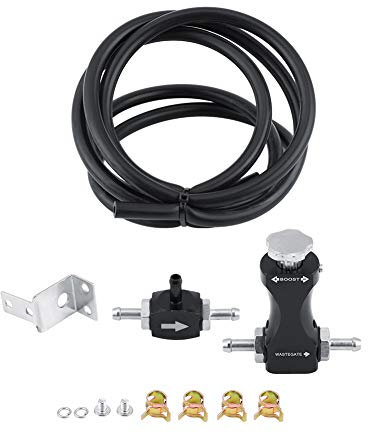 KIMISS Regulador de presión bilateral ajustable para turbo, válvula de purga manual, compatible con coches de gasolina y diesel, universal para Skyline y otros vehículos