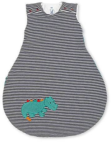 Sterntaler Schlafsack Kuschelzoo für Babys, Reißverschluss und Knöpfe, Größe: 50/56, Schwarz/Weiß