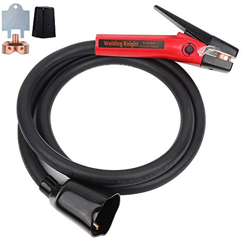 Welding Knight Heavy Duty 1000amp K4000 Carbon Arc Gouging Torch with 7ft cable, Red Handle
