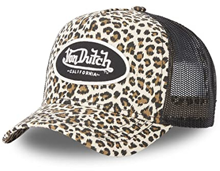 Von Dutch Leo Print Trucker Cap Basecap Baseballcap Truckercap Meshcap Damen - Snapback, mit Schirm, Schirm Frühling-Sommer Herbst-Winter Frühjahr Sommer