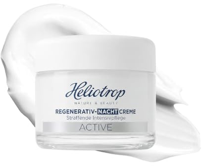 Heliotrop Active Regenerativ-Nachtcreme, regenerierende Anti-Aging Nachtpflege mit Algenextrakt und Bio-Pflanzenölen, für normale bis trockene Haut, Gesichtspflege, 1 x 50 ml