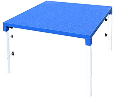 SPORTIKEL24 Agility-Tisch für Hunde – FCI-konform & höhenverstellbar – rutschsicher & robust – 90 × 90 cm – blau