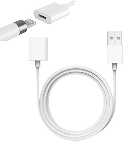 ONGAHON für Apple Pencil Ladeadapter, USB A zu iPencil Adapter,Pencil 1. Generation Adapter, Schnellladeadapter für Apple Pencil 1. Generation (AtoLightning Female, 0.3M/1Pack) | 25 Minuten volle Aufladung, kompatibel mit Apple Pencil 1. Generation, Apple Pencil Adapter