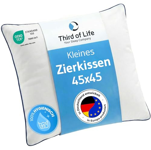 Kissen 45x45 inSPIRO, extra weiche Kissenfüllung, kleines Zierkissen | Von Schlafexperten entwickelt, made in EU, Kuschelkissen für Sofa, Couch, 95° waschbar, kleines Premium Kissen zum Schlafen
