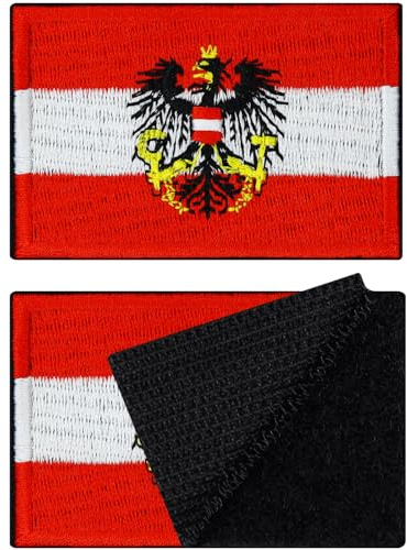 Österreich Patches Klett | Klett Patch Austria hook and loop Patch Velkro, Klett Patch Österreich, Militär Patch mit Klettverschluss Tactical Morale Patches mit Klett | 40x60mm