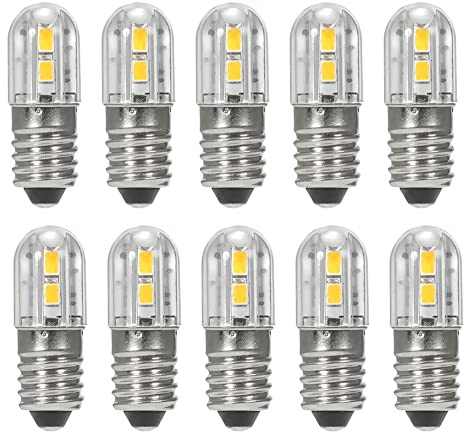 Schraubsockel E10 5730 LED - Ersatz Beleuchtung warmweiß 3200K Sparlampe - 6V Lampe Birne (5)