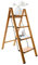 ARIIKON Scaletta Pieghevole in Alluminio a 4 Gradini, Scala Domestica con Pedale Largo Antiscivolo, Portatile Sgabello Salvaspazio, Portata max 150kg, Colore Venature del Legno + Nero