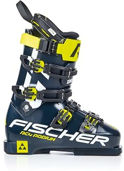 Fischer RC4 Podium GT 130 VFF Ski-Schuhe Herren & Damen Gr. 22,5 Gelb Flex 130 - Profi Schuhe für Leistungssport, Kompakte Passform, maximale Präzision
