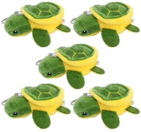 Muteitt 5 Stück Niedlicher Schildkröten-schlüsselanhänger, Weicher Plüsch-schildkröten-schlüsselanhänger, Cartoon-schildkröte, Taschenanhänger, Auto-schlüsselanhänger Für Männer Und Frauen