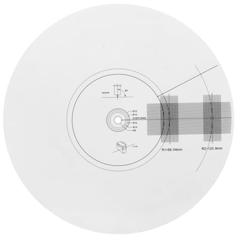 Acryl-Plattenspieler-Phonograph-Patrone, rutschfeste Matte, LP-Platten-Kalibrierungsplatte, Ausrichtungsplatte, Winkelmesser, Phonograph-Kartusche, Ausrichtungswerkzeug für Plattenspieler-Zubehör,