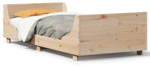 Buzaza Massivholzbett ohne Matratze 75x190 cm Holz Bett Massivholzbett Bed Frame Bettgestell Bett Holz Kiefernholz - 850791