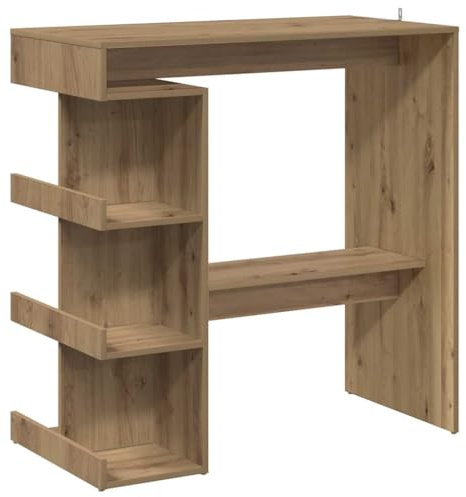 vidaXL Bartisch mit Regal Artisan-Eiche 100x48x101,5 cm