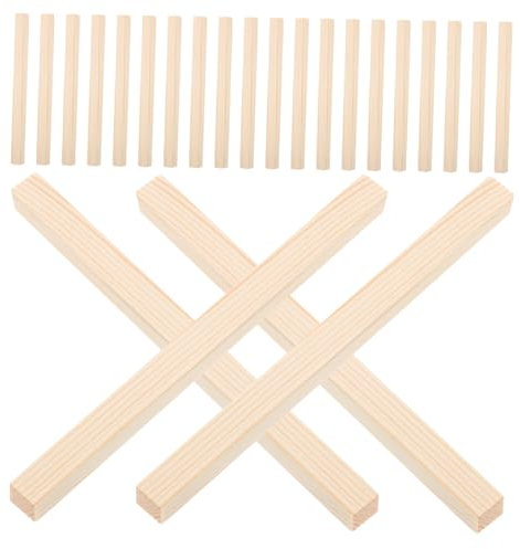 PLAFOPE 50 Stück Unbehandelte Hartholz-basteldübelstangen Quadratische Mini-stäbe Für Projekte 15 X 1 Cm Große Holzstäbe