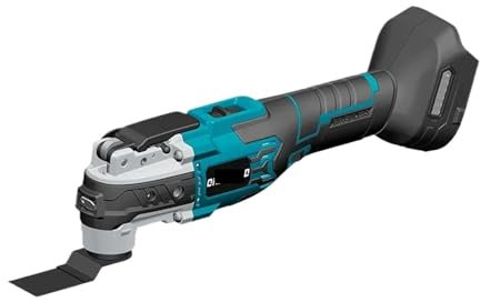 Utensile oscillante, Strumento multifunzione oscillante elettrico senza spazzole for rifinitura a velocità variabile for taglio senza fili a lavorazione del legno for batteria da 18 V,Levigatura più