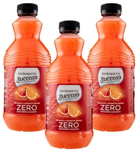 3X Succoso Zero ARANCIA ROSSA gusto di Arancia e Arancia Rossa, Succo di Frutta Senza Zuccheri Aggiunti 900ml (2025)