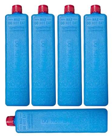 5 Stück Kühlakkus, 200ml Gefrierblöcke, Ice Brick Pack für Kühlbox, Klimaanlagen-Ventilator Eiskristallbox, Platzsparende Gefrierpackungen, Wiederverwendbar Kühltasche für Picknicks, Camping, Outdoor