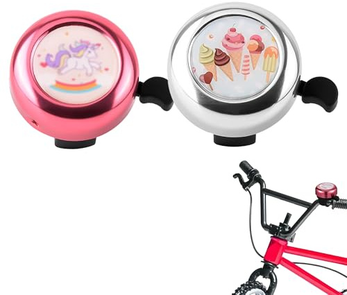Fahrradklingel Kinder,2pcs Klingel Fahrrad Kinder,Klingel Kinderfahrrad Mädchen,Bike Bell Kids,Klingel Laufrad,Fahrradklingel Kinder Einhorn,Fahrrad Klingel Kinder Mädchen