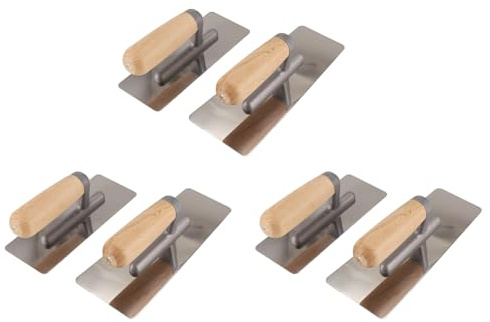 6 pezzi in acciaio inox, cazzuola for stucco veneziano, set di cazzuola for pittura e gesso, utensili manuali for finitura di intonacatura e pittura