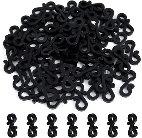 40 Pcs black gutter hooks for outdoor string lights. Ideal for meteor shower & icicle lights. Perfect for Christmas, wedding, Halloween, garden, tree & home decor. Easy to install, weather-resistant