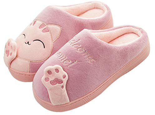 Meik Mangni Pantofole Donna Invernali Uomo Peluche Ciabatte Caldo Scarpe da Casa Antiscivolo Scarpe di Cotone Memoria Schiuma Slippers Interno Esterno,rosso,Taglia 39/40 EU=Dimensione suola:40/41