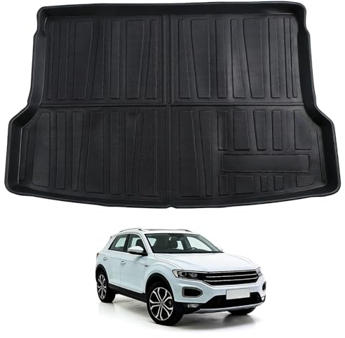 Auto Kofferraummatte für VW T-ROC 2018-2026, Allwetter Kofferraummatte aus TPE, Wasserdicht rutschfest Passgenau, Schwarz