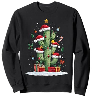 Chapeau de Sapin de Noël Cactus Sweatshirt