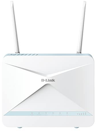 D-Link G416/B EAGLE PRO AI AX1500 4G+ Router with 4G+ LTE Cat 6 Download Up to 300Mbps, Wi-Fi 6, Removeable SMA Antennas, Gigabit Ports, WPA3, Unlocked for All Networks.