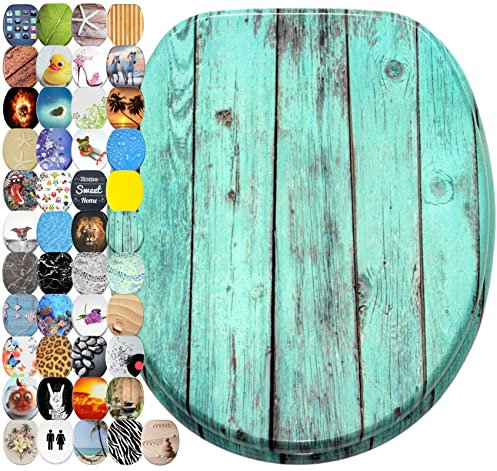 Sanilo WC Sitz mit Absenkautomatik, hochwertiger Toilettendeckel, einfache Montage, stabile Scharniere, Lumber