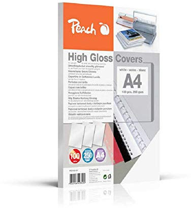 Peach Deckblätter A4 - 250g/m2 - 100 Stück - weiß - PB100-01