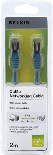 Belkin 2m RJ45 Male to Male Fast CAT5e Snagless Patch Cable - Blue