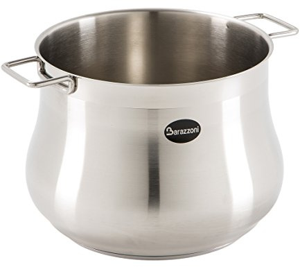 Barazzoni Tummy Pentola, Acciaio inox 18/10, Diametro cm 22, Litri 7,5. Made in Italy.