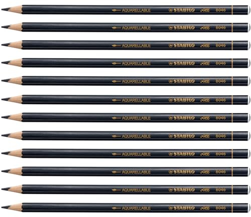 STABILO - Buntstift für fast alle Oberflächen - All | 12er Pack, schwarz