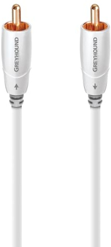 AudioQuest Greyhound Subwoofer RCA Cable - 3m, White (GHOUND03)
